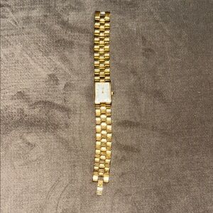 Vintage Giorgio Beverly Hills Gold Tank Watch | Roman Numeral Dial